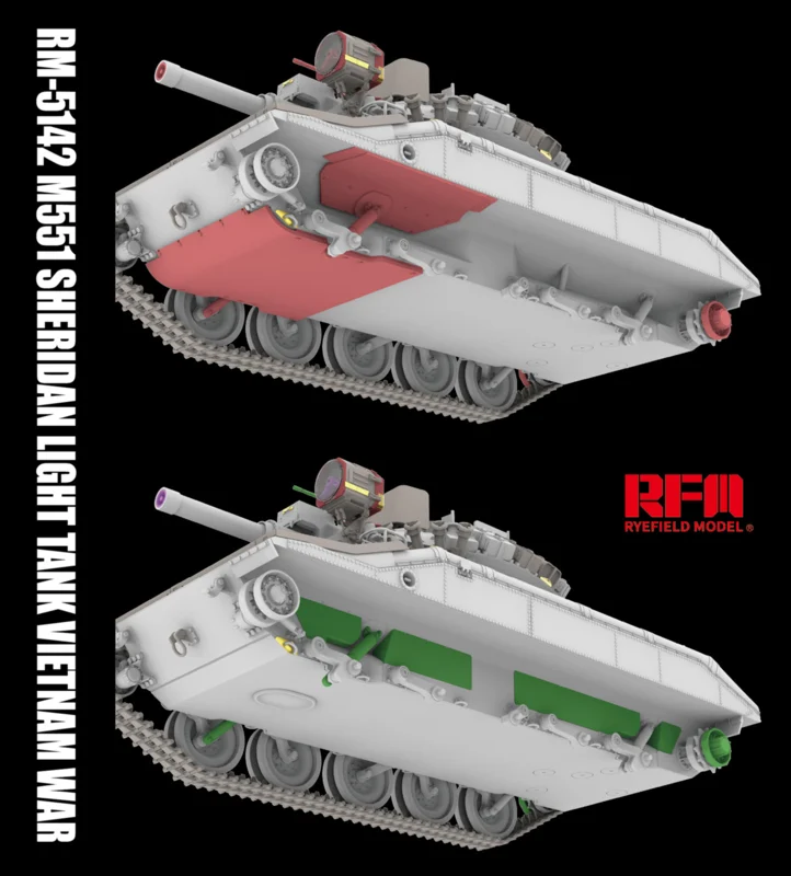 Rye Field Model 5142 M551 Light Tank Sheridan Vietnam War 1/35 – obrázek 8