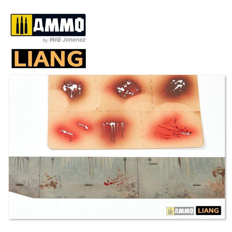 Liang 0005 Splashes Blood Effects Airbrush Stencils – Bild 5