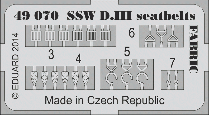 Eduard 49070 SSW D. III seatbelts FABRIC 1/48 EDUARD – Bild 2