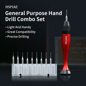 DSPIAE AT-VHDS Aluminum Alloy Hand Drill 0.3-3.2mm / wiertarka z wiertłami – zdjęcie 3