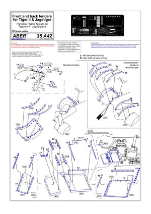 Aber 35A042 Front and rear fenders for Tiger II and Jagdtiger (1/35) – image 4