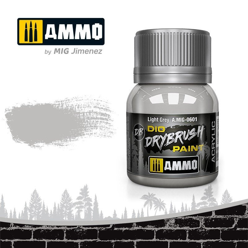 Ammo of Mig 0601 DRYBRUSH Light Gray 40ml