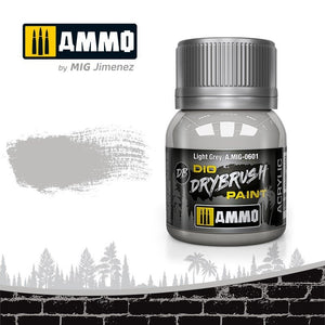 Ammo of Mig 0601 DRYBRUSH Light Gray 40ml