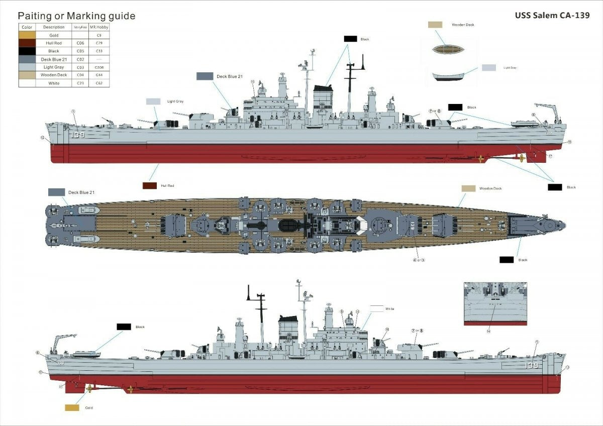 Very Fire VF700908 USS Salem CA-139 1/700 – image 2