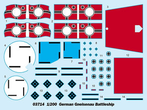 Trumpeter 03714 German Battleship Gneisenau 1/200 – zdjęcie 3