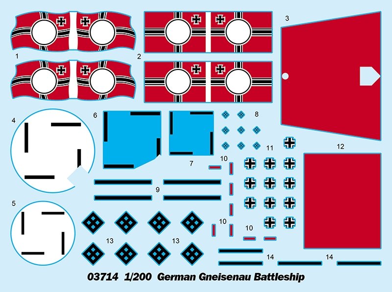 Trumpeter 03714 German Battleship Gneisenau 1/200 – zdjęcie 3