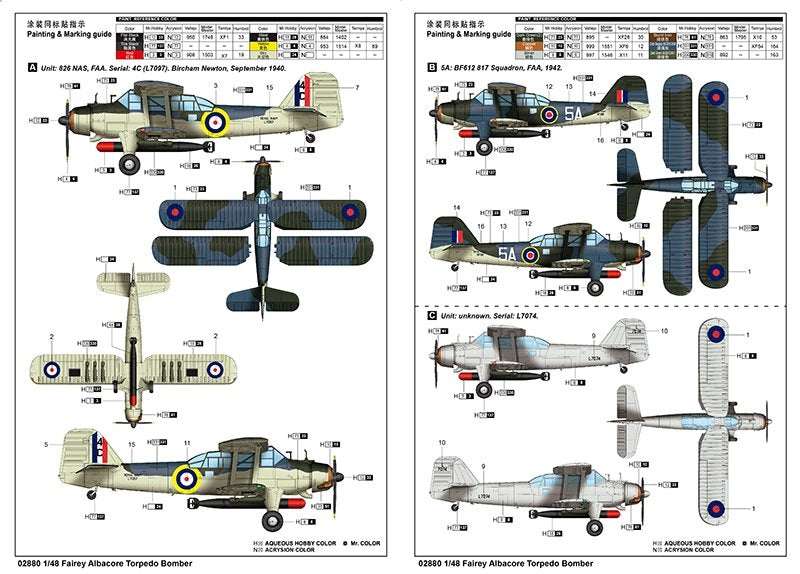 Trumpeter 02880 Fairey Albacore Torpedo Bomber 1/48 – Bild 4