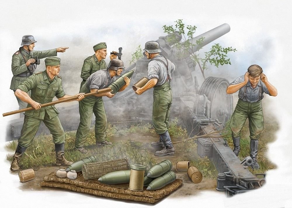 Trumpeter 00425 German s.FH 18 Field Howitzer Gun Crew 1/35 – image 2