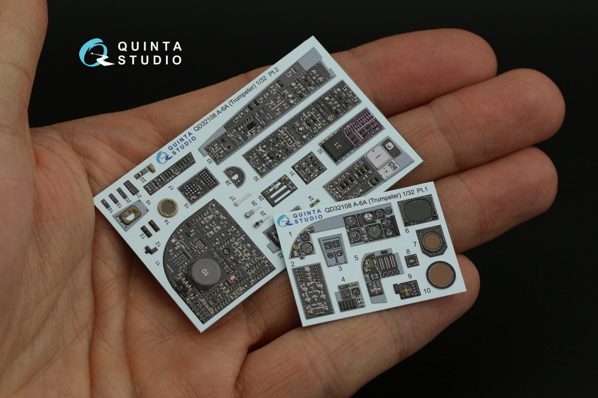 Quinta Studio QDS-32108 A-6A Intruder 3D-Printed &amp;amp; colored Interior on decal paper (Trumpeter) (Small version) 1/32 – image 10