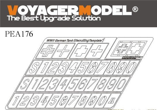 Voyager Model PEA176 WWII German Tank Stenciling Template 1 1/35