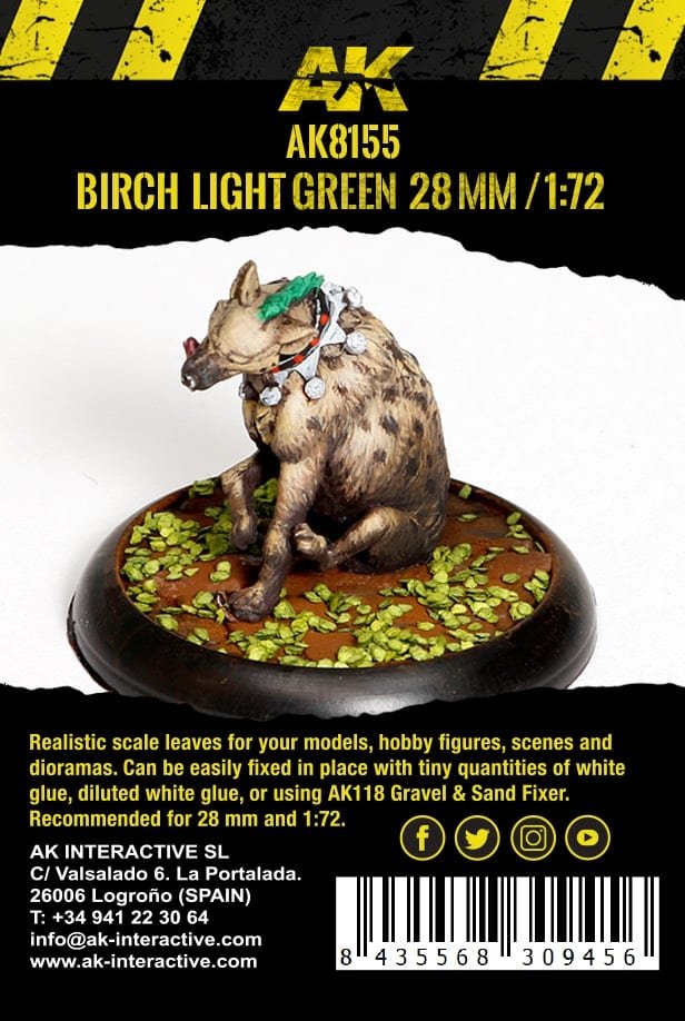 AK Interactive AK8155 BIRCH LIGHT GREEN LEAVES 28MM 1/72 – zdjęcie 3