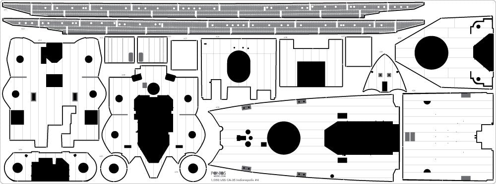 Pontos 35017F1 USS CA-35 Indianapolis 1945 Detail Up Set 1/350 – Bild 15