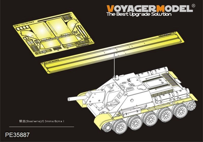 Ailes Voyager modèle PE35887 WWII Russie SU-122 pour MINIART 1/35