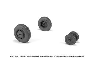 Armory Models AW48411 Fairey Gannet late type wheels w/ weighted tires of checkerboard tire pattern 1/48 – image 2