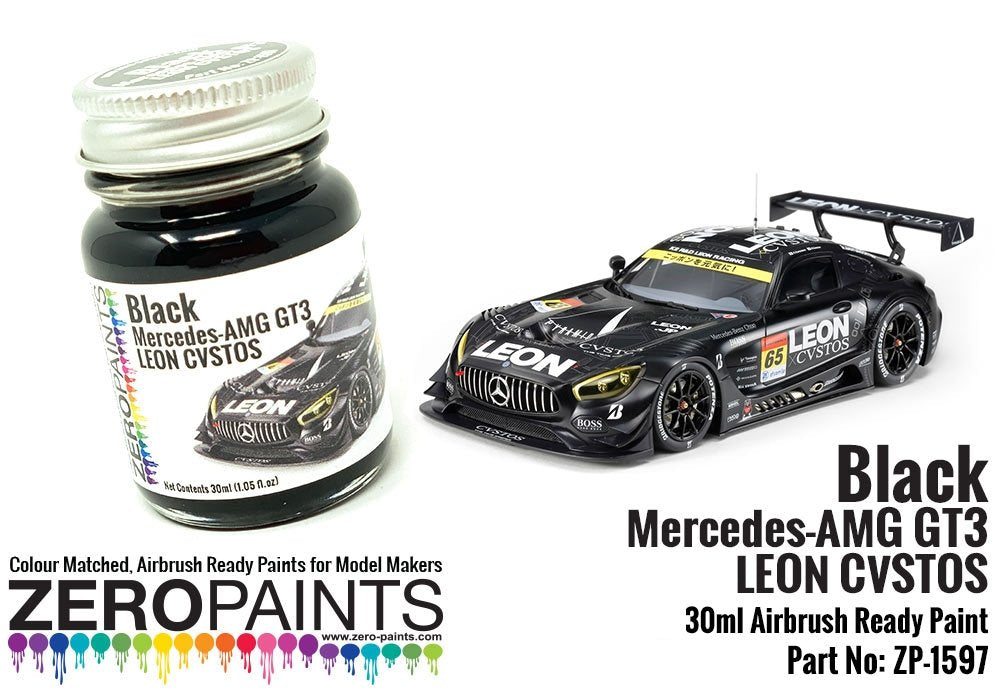 Peinture Zero Paints ZP-1597 Noir - Mercedes AMG GT3 LEON CVSTOS 30 ml