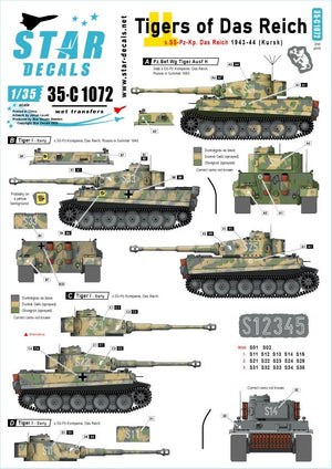 Star Decals 35-C1072 Tigers of Das Reich. p.SS-Pz-Kp Das Reich 1/35