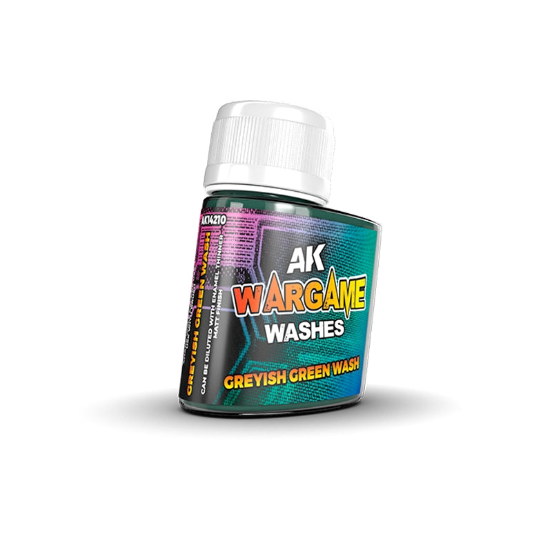 AK Interactive AK14210 GRAYISH GREEN WASH – WARGAME SERIES 35ml