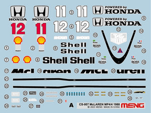Meng Model CS-007 McLaren MP4/4 1988 1/24 – Bild 13