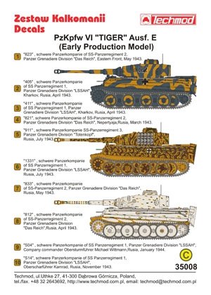 Techmod 35008 - Pz.Kpfw.VI Tiger Ausf.E (Early Production Model) 1/35 – image 2