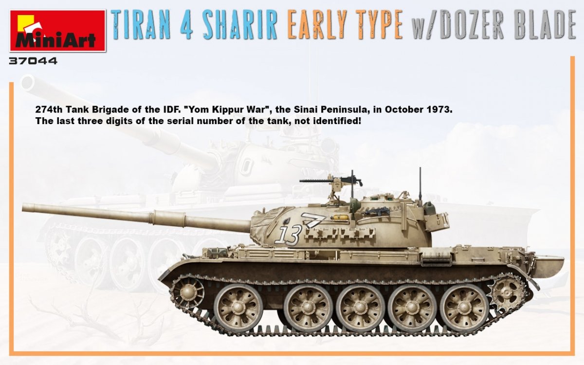 MiniArt 37044 TIRAN 4 SHARIR EARLY TYPE w/DOZER BLADE 1/35 – image 6