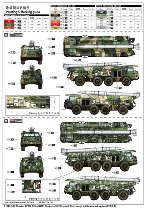 Trumpeter 01025 Russian 9P113 TEL w/9M21 Rocket of 9K52 Luna-M Short-range artillery 1/35 – image 5
