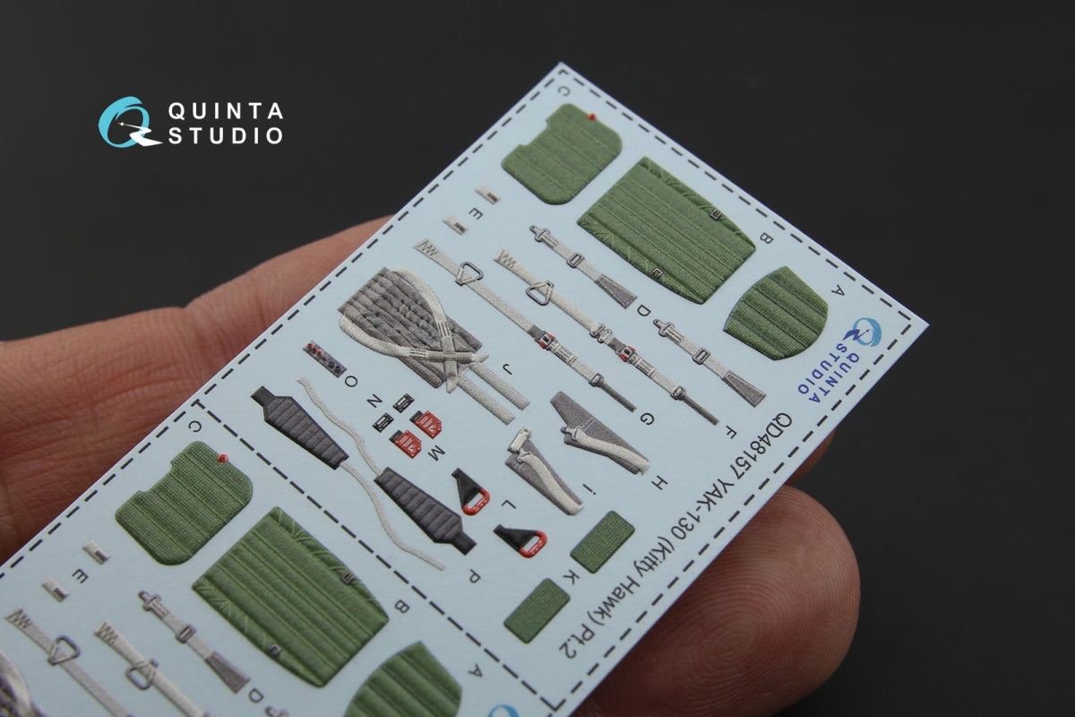Quinta Studio QD48157 Yak-130 3D-Printed colored Interior on decal paper (for KittyHawk kit) 1/48 – Bild 5