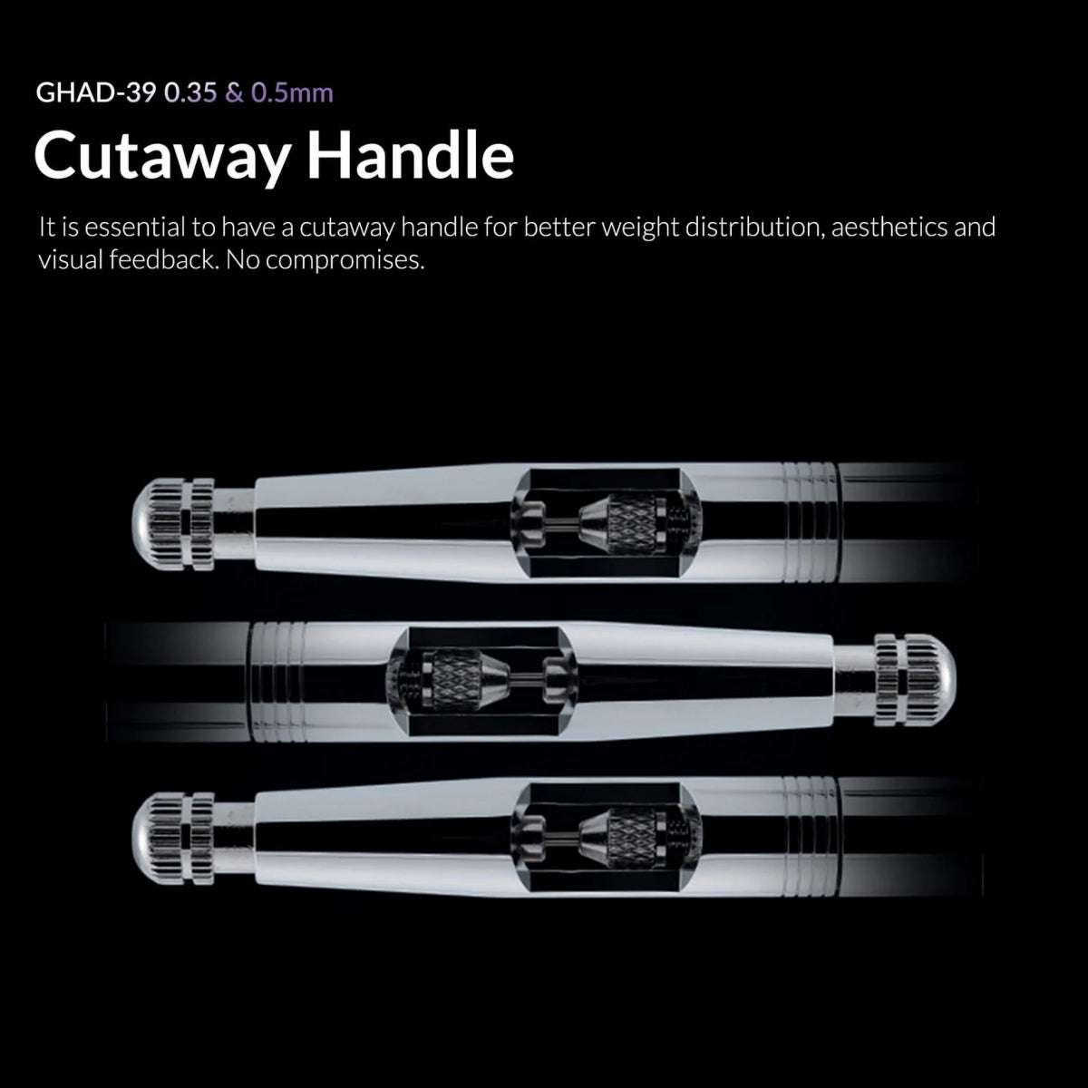 Gaahleri 40133 Advanced Series GHAD-39 Airbrush 0,35 mm &amp; 0,5 mm, 1/4 oz &amp; 1/2 oz