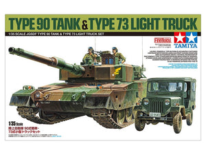 Tamiya 25186 JGSDF Type 90 Tank, Type 73 Light Truck Set 1/35