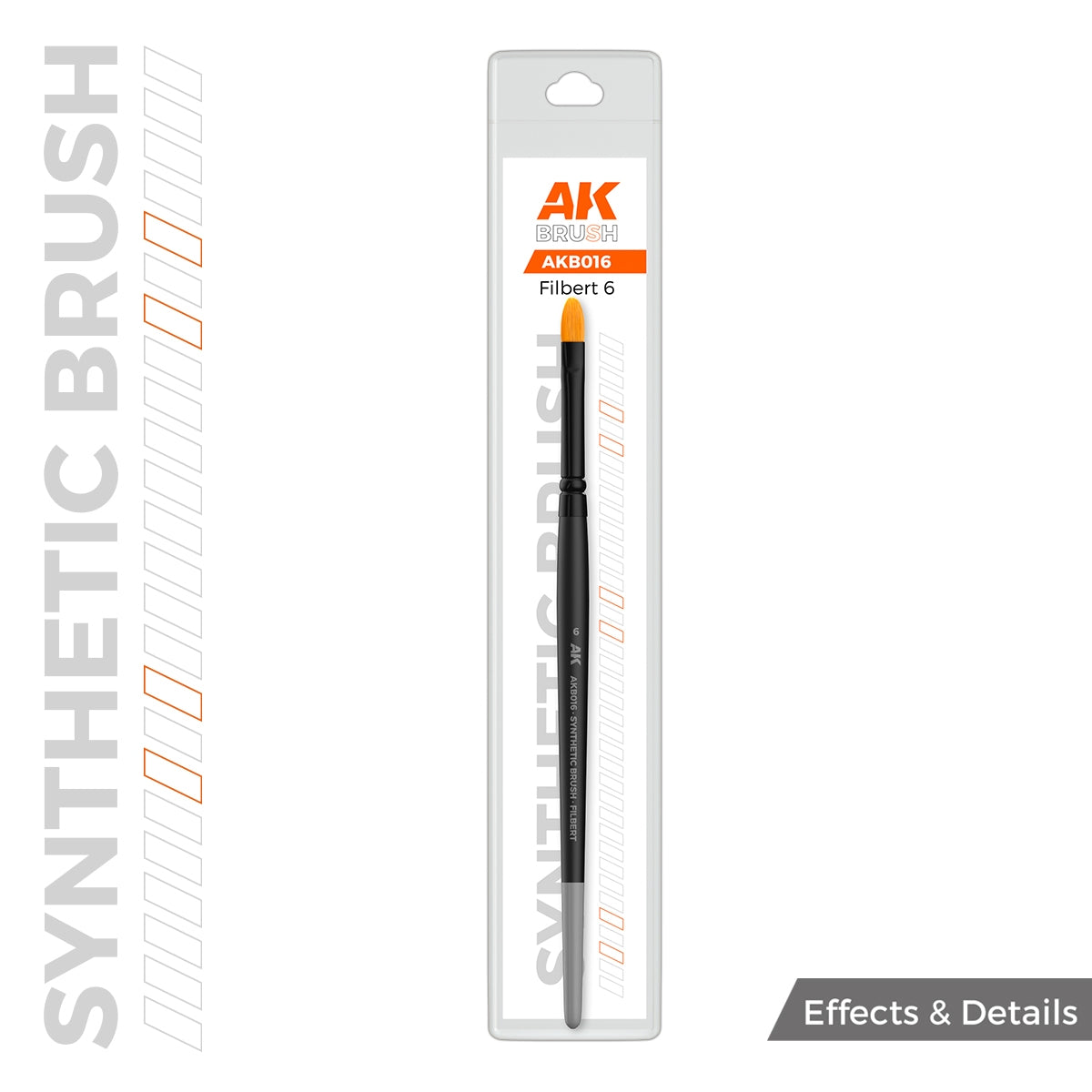 AK Interactive AKB016 AK SYNTHETIC BRUSH – FILBERT 6 – Bild 2