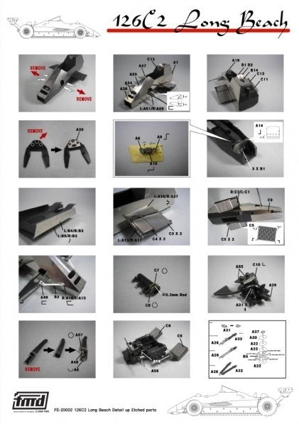 KA Models FE-20002 Ferrari 126C2 Long Beach Super Detail-Up parts set for Fujimi 1/20 – image 6