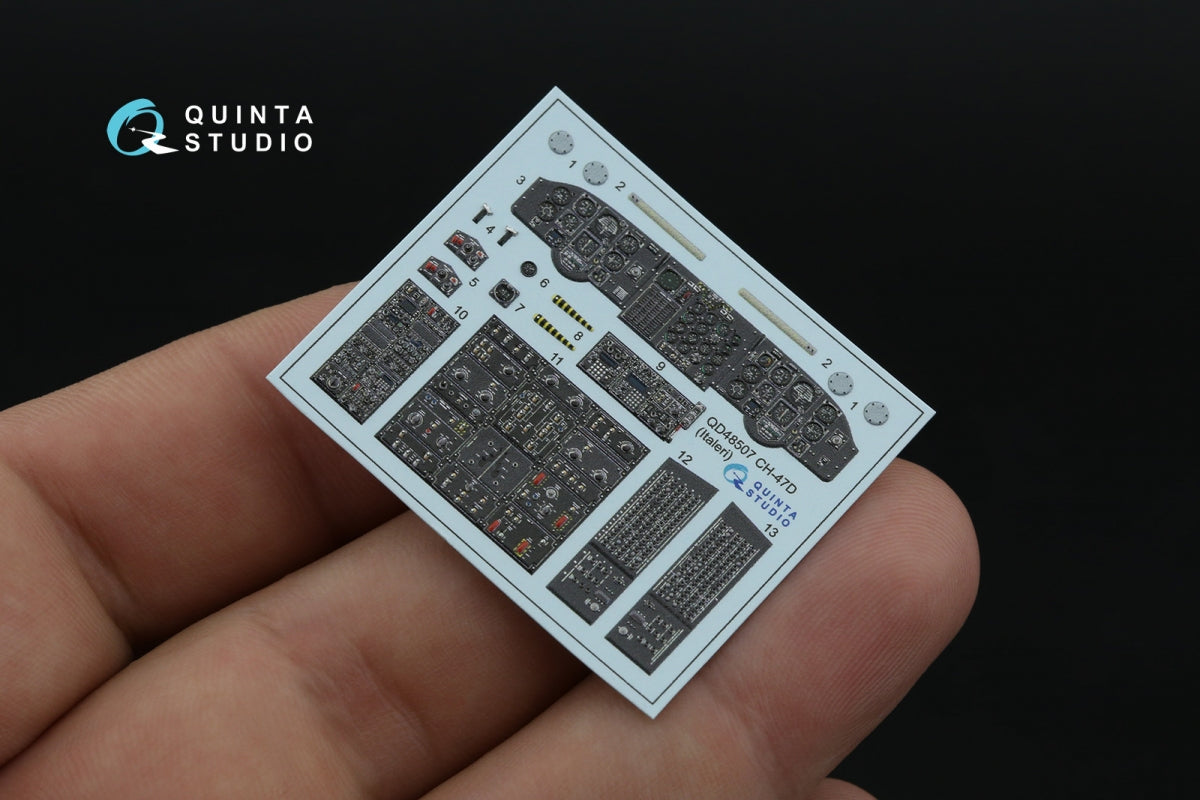 Quinta Studio QD48507 CH-47D 3D-Printed colored Interior on decal paper (Italeri) 1/48 – obrázek 7