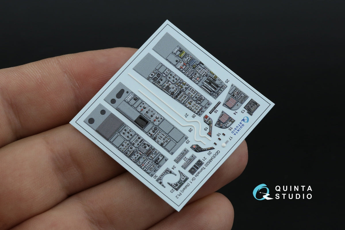 Quinta Studio QDS+48520 Tornado Gr.1 3D-Printed coloured Interior on decal paper (Italeri) (small version) (with 3D-printed resin parts) 1/48 – zdjęcie 3