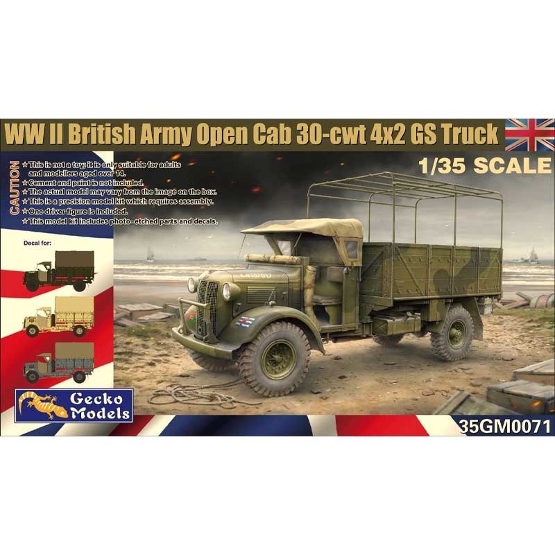 Gecko Models 35GM0071 Camion GS 4×2 à cabine ouverte de l'armée britannique de la Seconde Guerre mondiale, échelle 1/35
