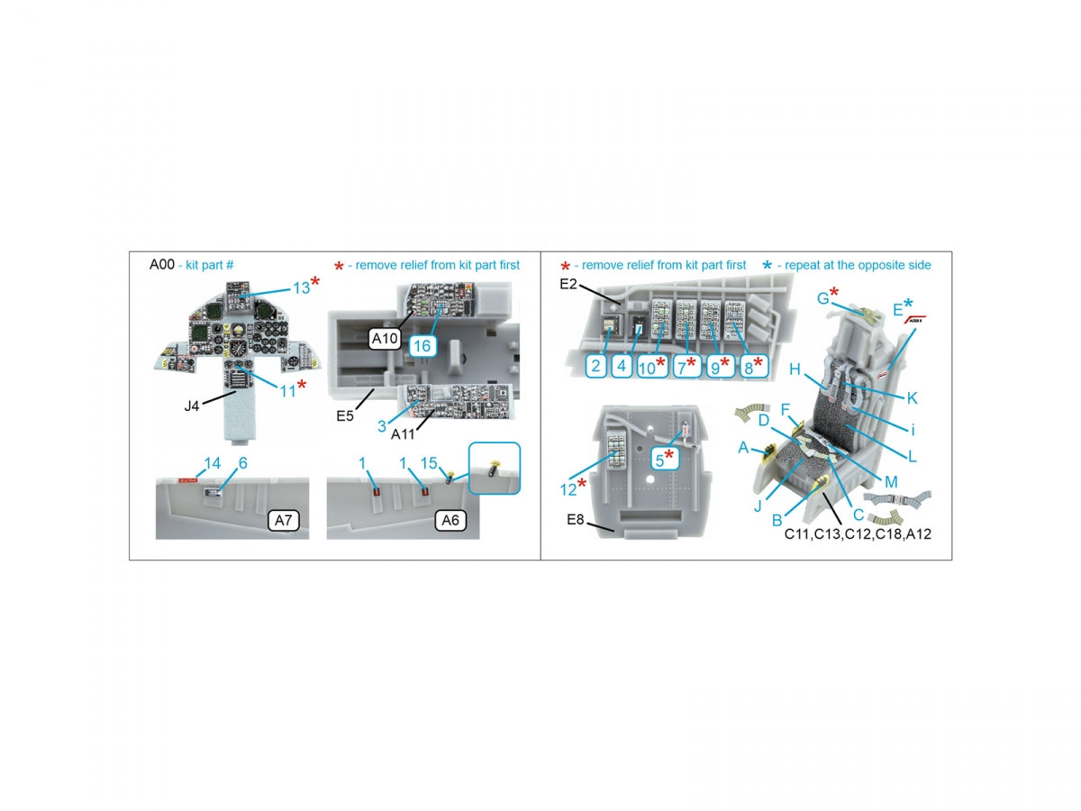 Quinta Studio QD72187 F-15C Late/J Late 3D-Printed &amp;amp; colored Interior on decal paper (Fine Molds) 1/72 – Bild 3