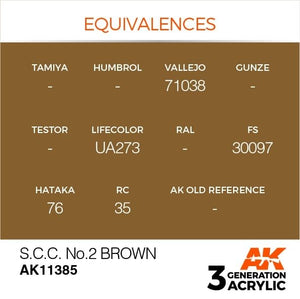 AK Interactive AK11385 SCC No.2 Brown 17ml – image 3