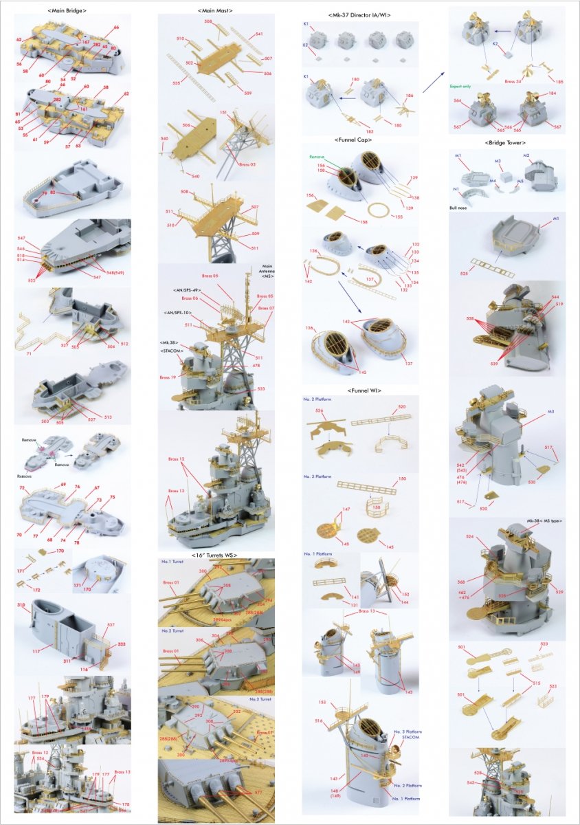 Pontos 35010F1 USS BB-64 Wisconsin 1991 Detail Up Set 1/350 – immagine 5