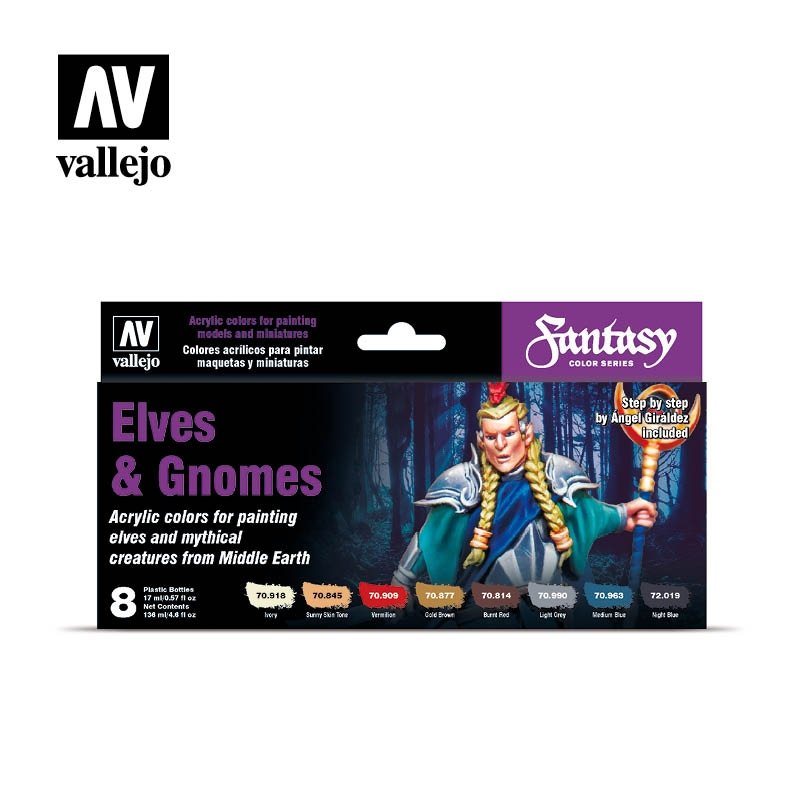 Vallejo 70242 Elves &amp;amp; Gnomes Color Set 8x17ml