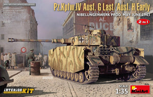 MiniArt 35333 Pz.Kpfw.IV Ausf. G Last/Ausf. H Early. NIBELUNGENWERK PRODUCED BY MAY-JUNE 1943. 2 IN 1 INTERIOR KIT 1/35