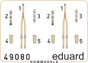Eduard 49080 Seatbelts RAF WWII late SUPERFABRIC 1/48