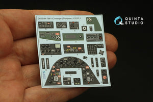 Quinta Studio QD32164 TBF-1C Avenger 3D-Printed &amp;amp; colored Interior on decal paper (Trumpeter) 1/32 – image 4