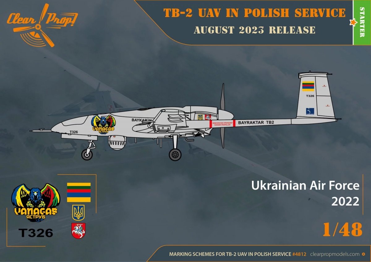 Clear Prop! CP4812 TB.2 UAV in Polish Service STARTER KIT 1/48 – Bild 4