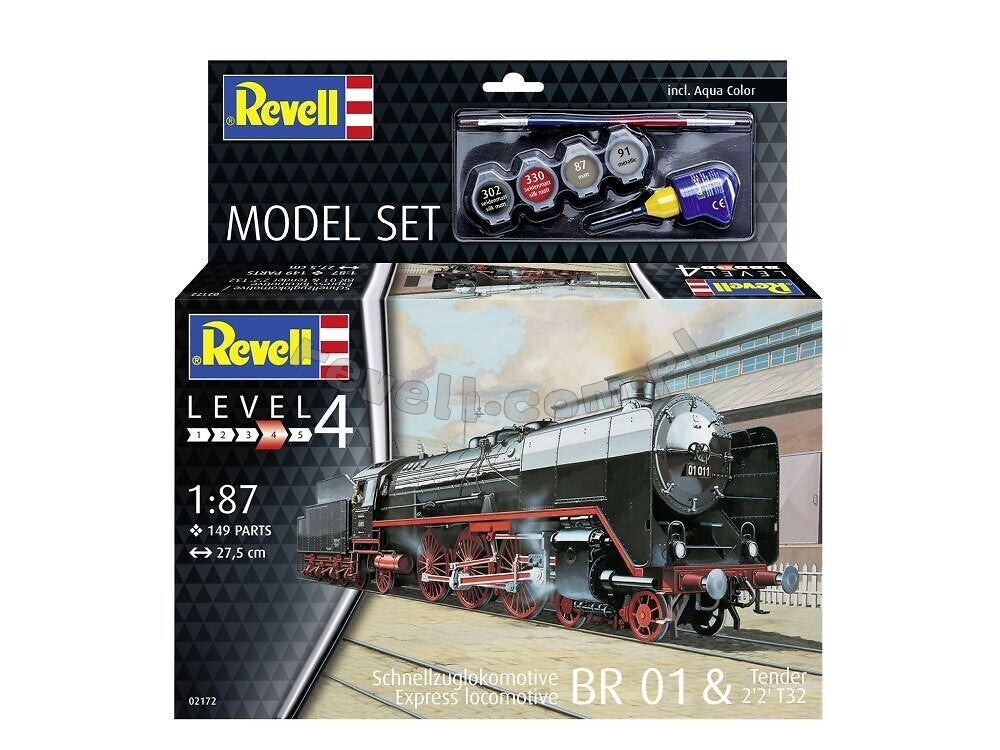 Revell 62172 Schnellzuglok BR01 avec Tender 2'2' T32 Model Set (H0) 1/87