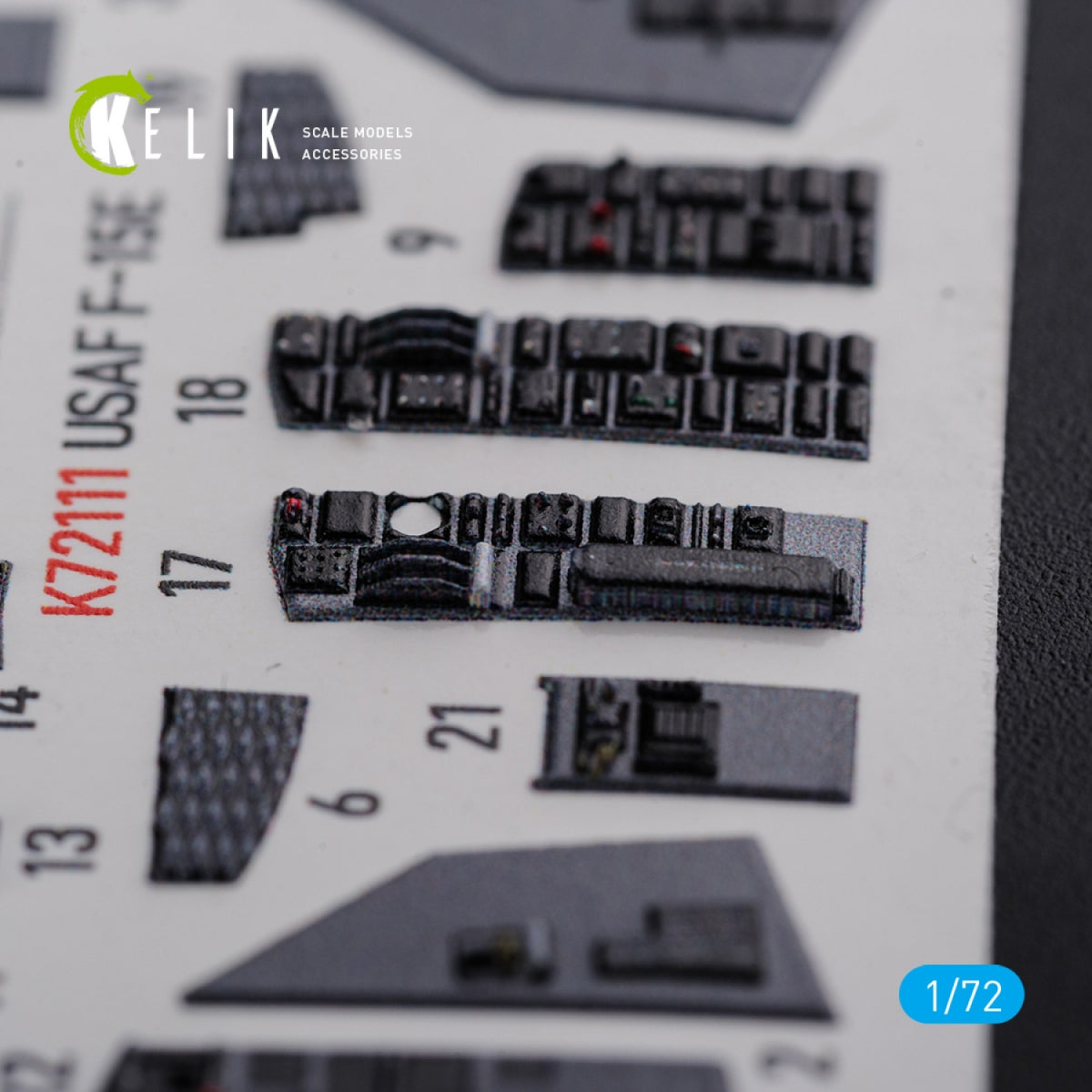 KELIK K72111 F-15E interior 3D decals for Academy kit 1/72 – image 7