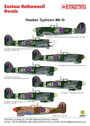 Techmod 32021 - Hawker Typhoon IB 1/32 – image 2