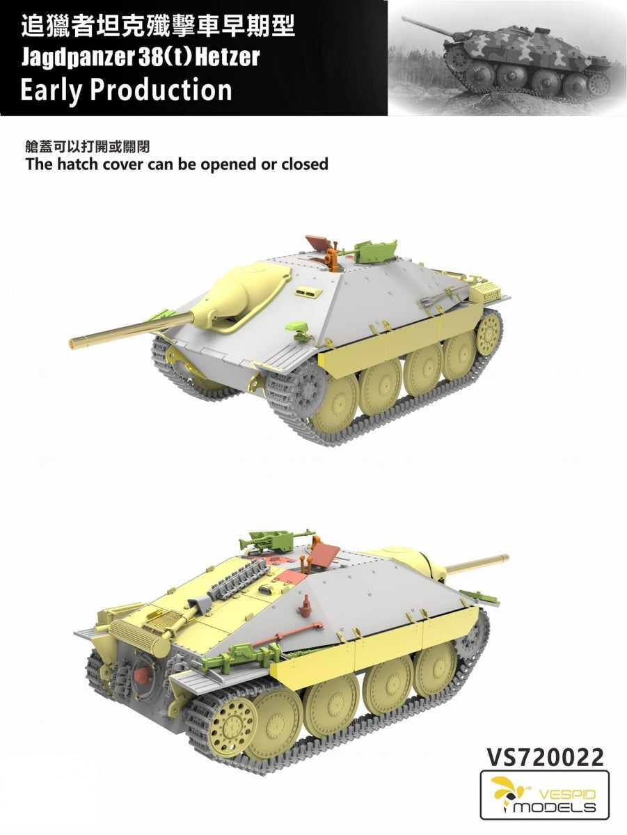 Vespid Models VS720022 Jagdpanzer 38(t) Hetzer Early Production 1/72 – imagen 2