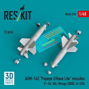 RESKIT RS48-0518 AGM-142 &amp;quot;Popeye 2/Have Lite&amp;quot; missiles (2 pcs) (3D Printed) 1/48 – Bild 2