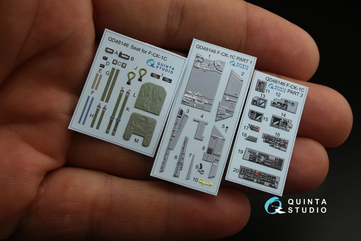 Quinta Studio QD48146 F-CK-1С 3D-Printed &amp;amp; colored Interior on decal paper (for AFV club kit) 1/48 – image 3