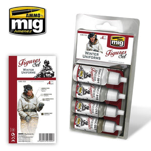 AMMO of Mig Jimenez 7020 Winter Uniforms Figures Set 4x17ml