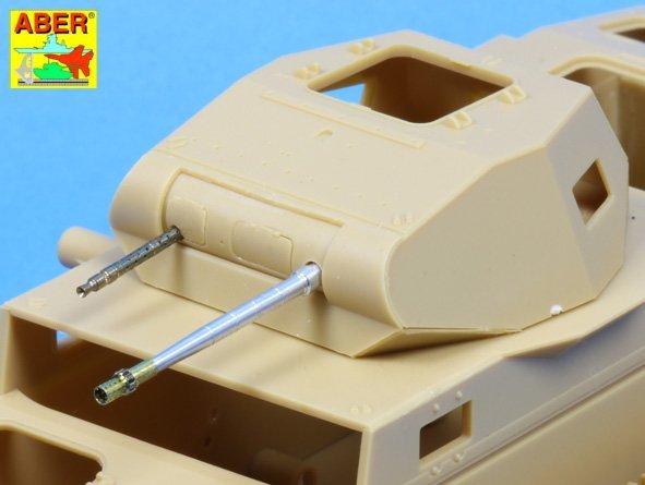 Aber 35L-106N Barrels set KwK.30 &amp;amp; MG 34 for Pz.Kpfw. II, Ausf. AF (1/35) – imagen 6