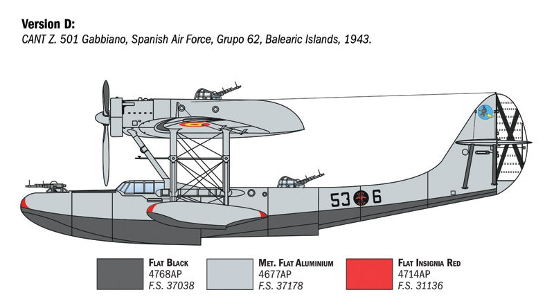 Italeri 0112 CANT Z.501 Gabbiano 1/72 – Bild 10